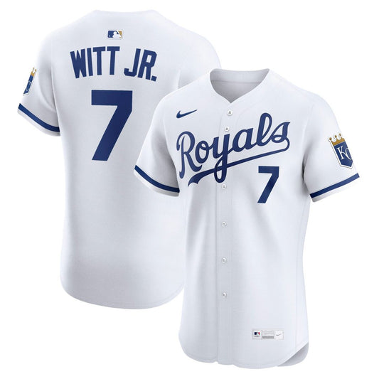 Kansas City Royals Bobby Witt Jr. White Home Elite Baseball Jersey