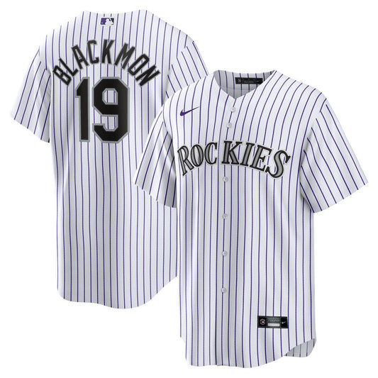 Colorado Rockies Charlie Blackmon White Home Replica Player Name Baseball Jersey