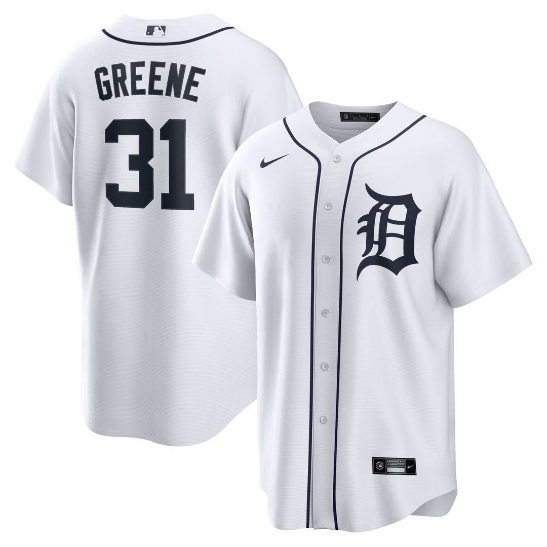 Detroit Tigers Riley Greene White Replica Baseball Jersey