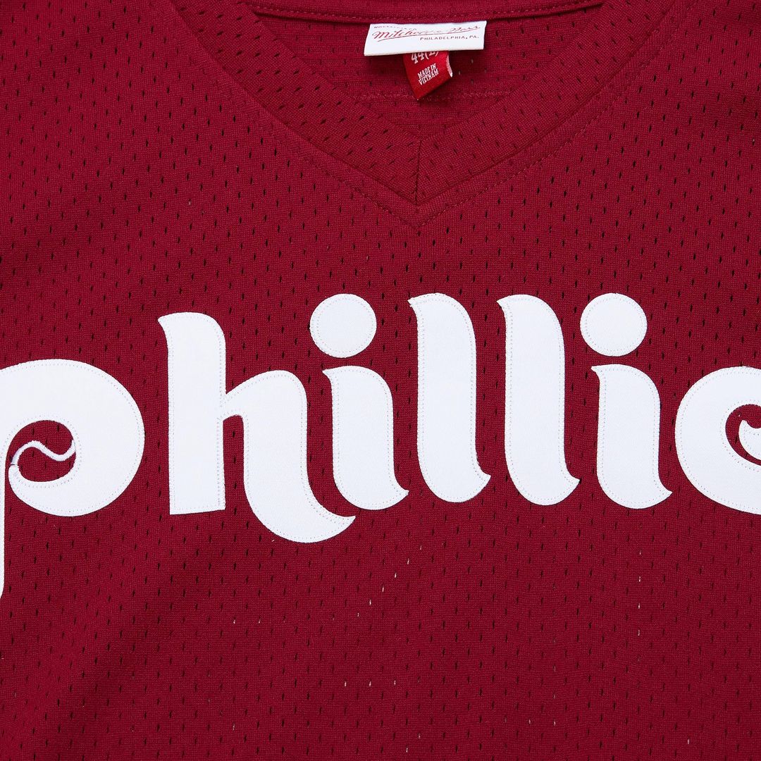 Philadelphia Phillies John Kruk Burgundy Big & Tall Cooperstown Collection Mesh Batting Practice Baseball Jersey | MLB Baseball Jersey