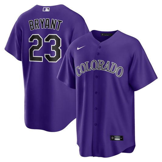Colorado Rockies Kris Bryant Purple Alternate Replica Baseball Jersey