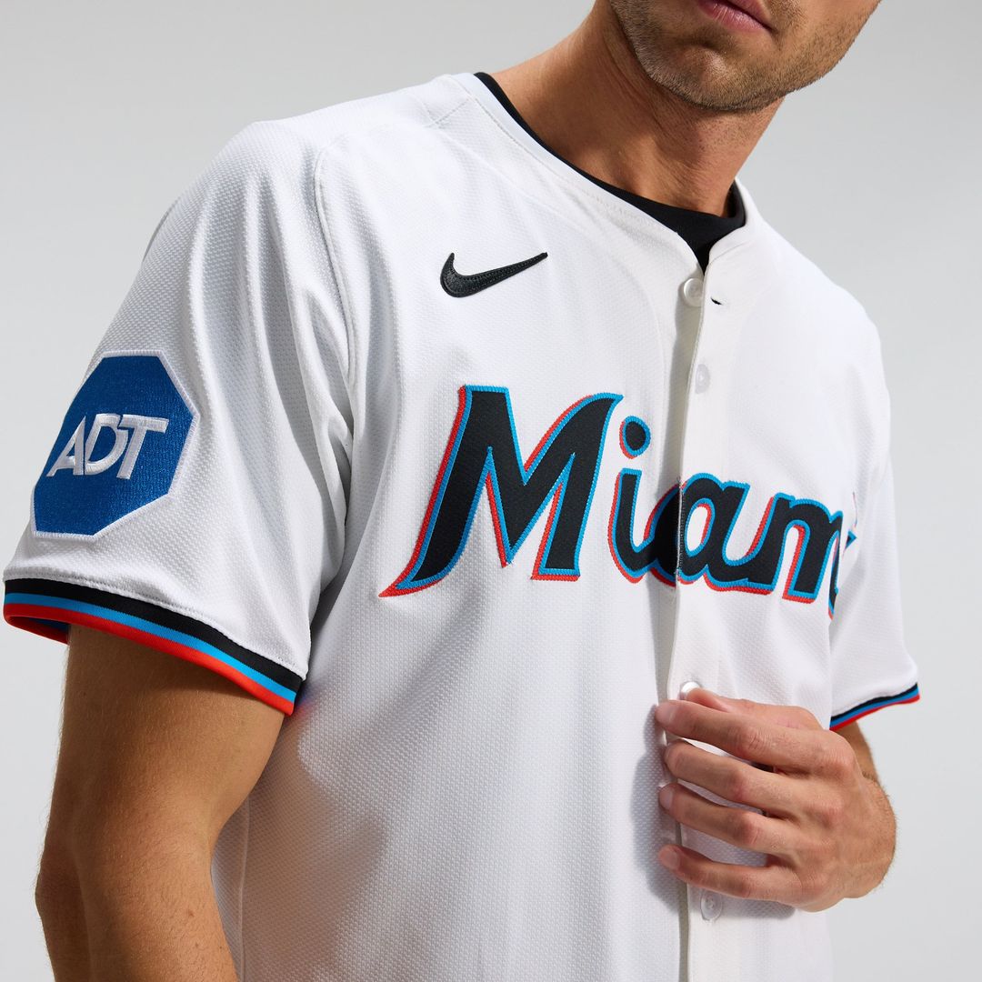 Miami Marlins White Home Elite Baseball Jersey | MLB Baseball Jersey