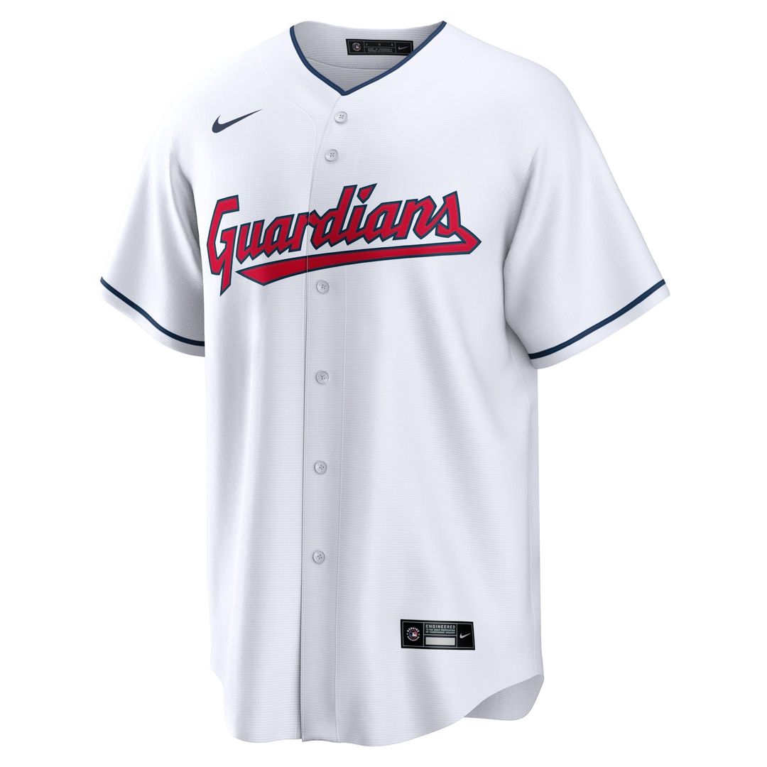Cleveland Guardians White Home Blank Replica Baseball Jersey | MLB Baseball Jersey