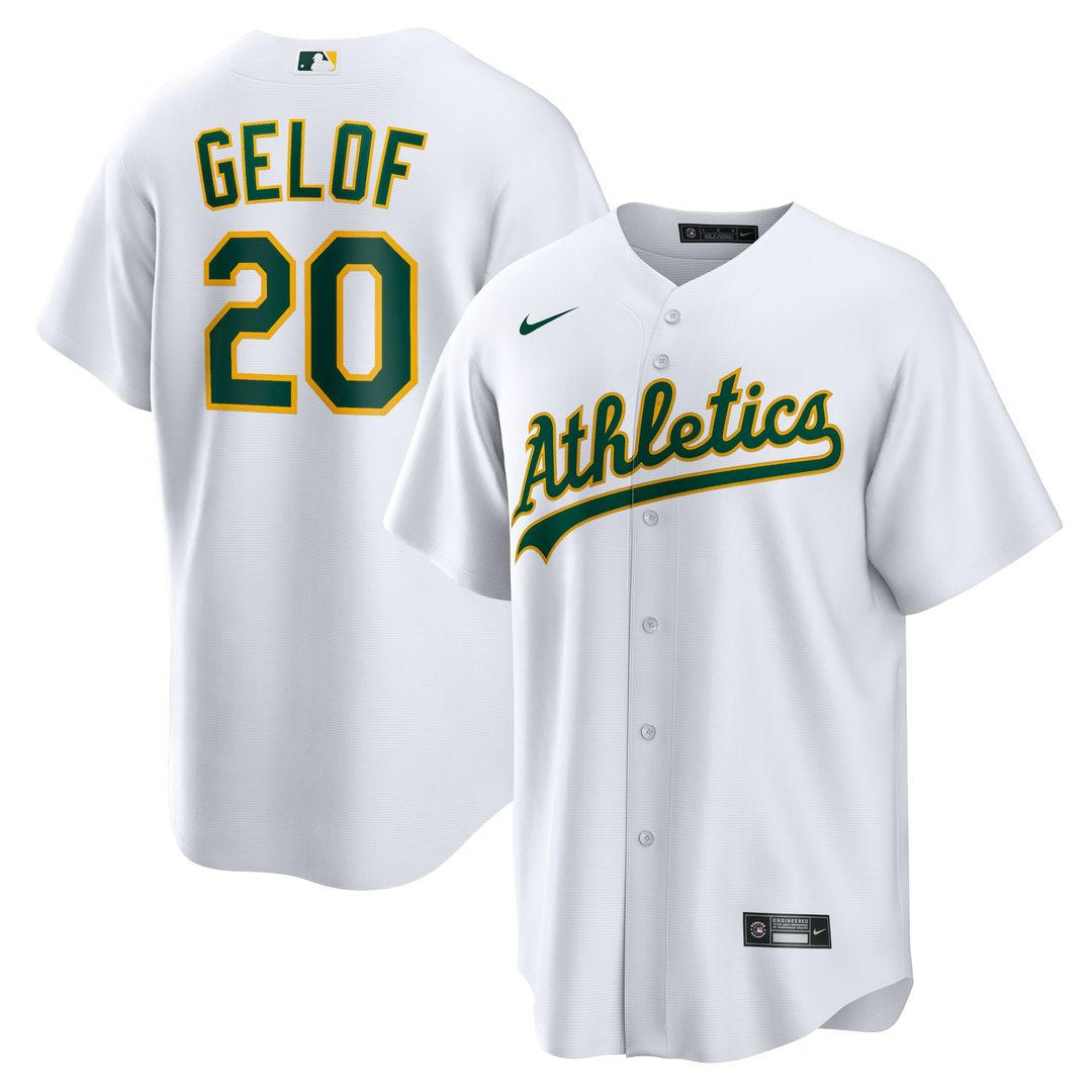 Athletics Zack Gelof White Home Replica Baseball Jersey