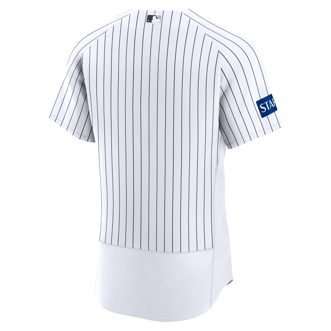 New York Yankees White Home Sponsor Patch Authentic Baseball Jersey | MLB Baseball Jersey