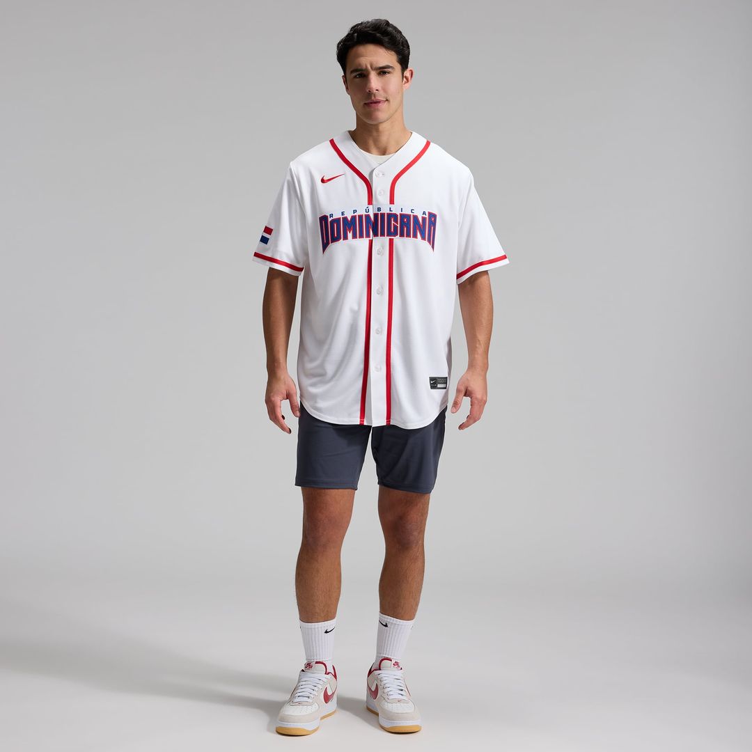Dominican Republic Baseball White 2026 World Baseball Classic Home Stadium Baseball Jersey | MLB Baseball Jersey