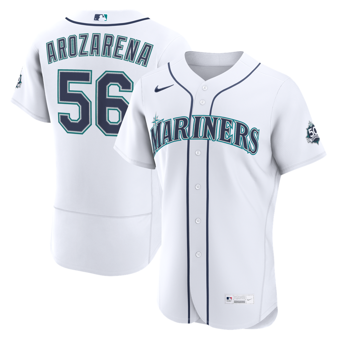 Seattle Mariners Randy Arozarena White Home 50th Season Authentic Baseball Jersey