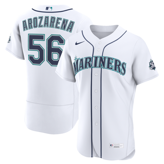 Seattle Mariners Randy Arozarena White Home 50th Season Authentic Baseball Jersey