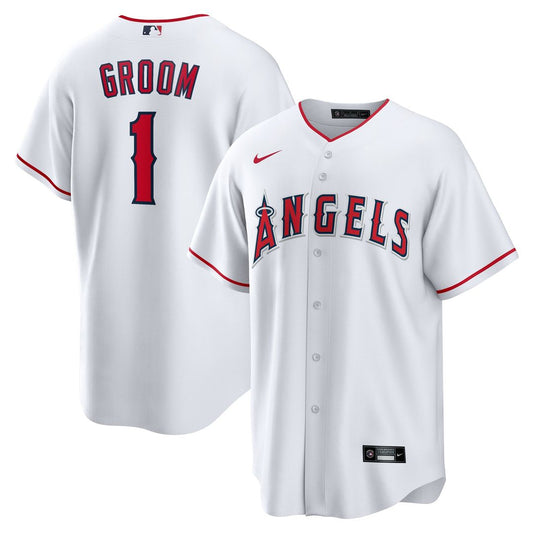 Los Angeles Angels White #1 Groom Home Replica Baseball Jersey