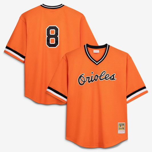 Baltimore Orioles Cal Ripken Jr. Profile Orange Big & Tall Cooperstown Collection Mesh Batting Practice Baseball Jersey