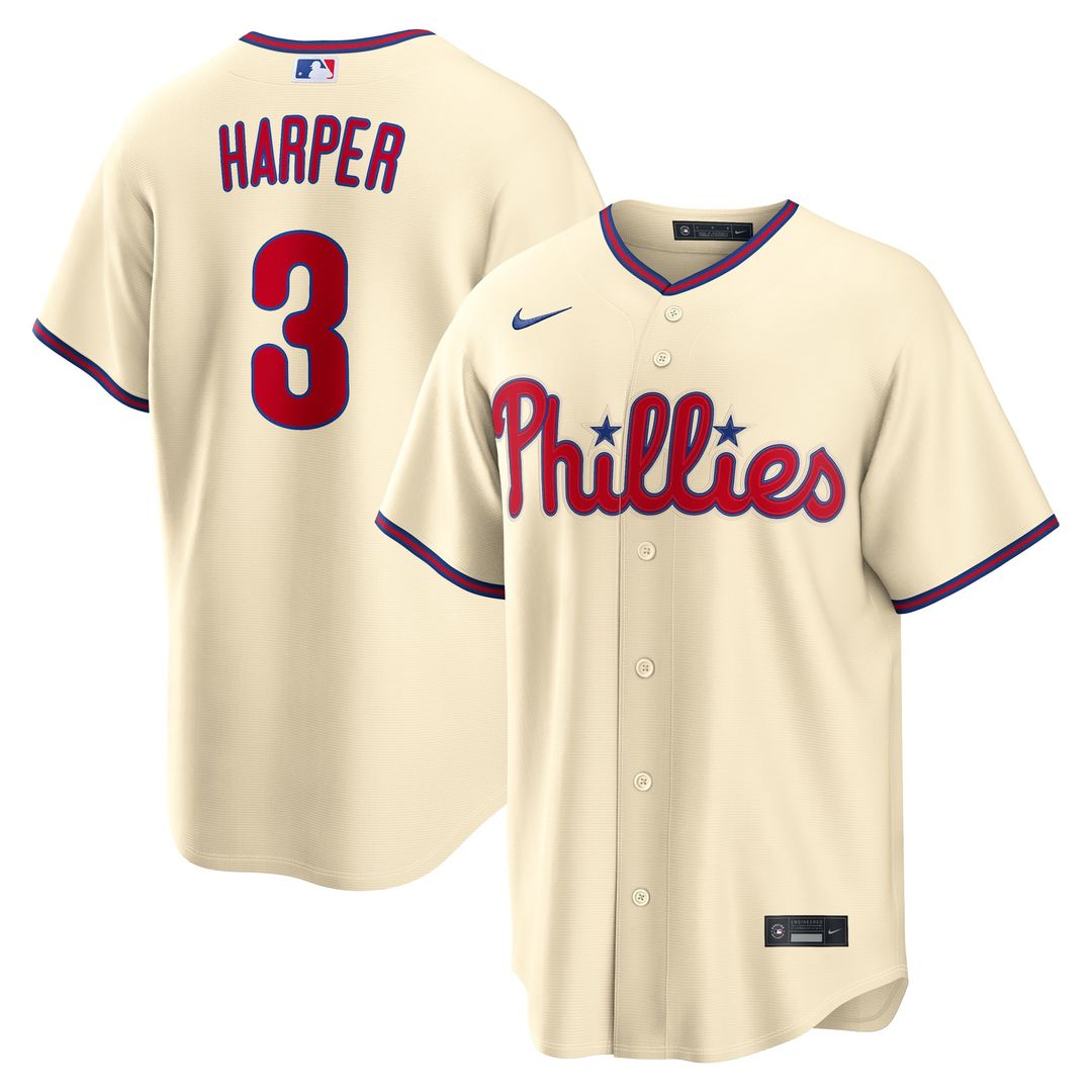 Philadelphia Phillies Bryce Harper Gray Road Replica Baseball Jersey | MLB Baseball Jersey