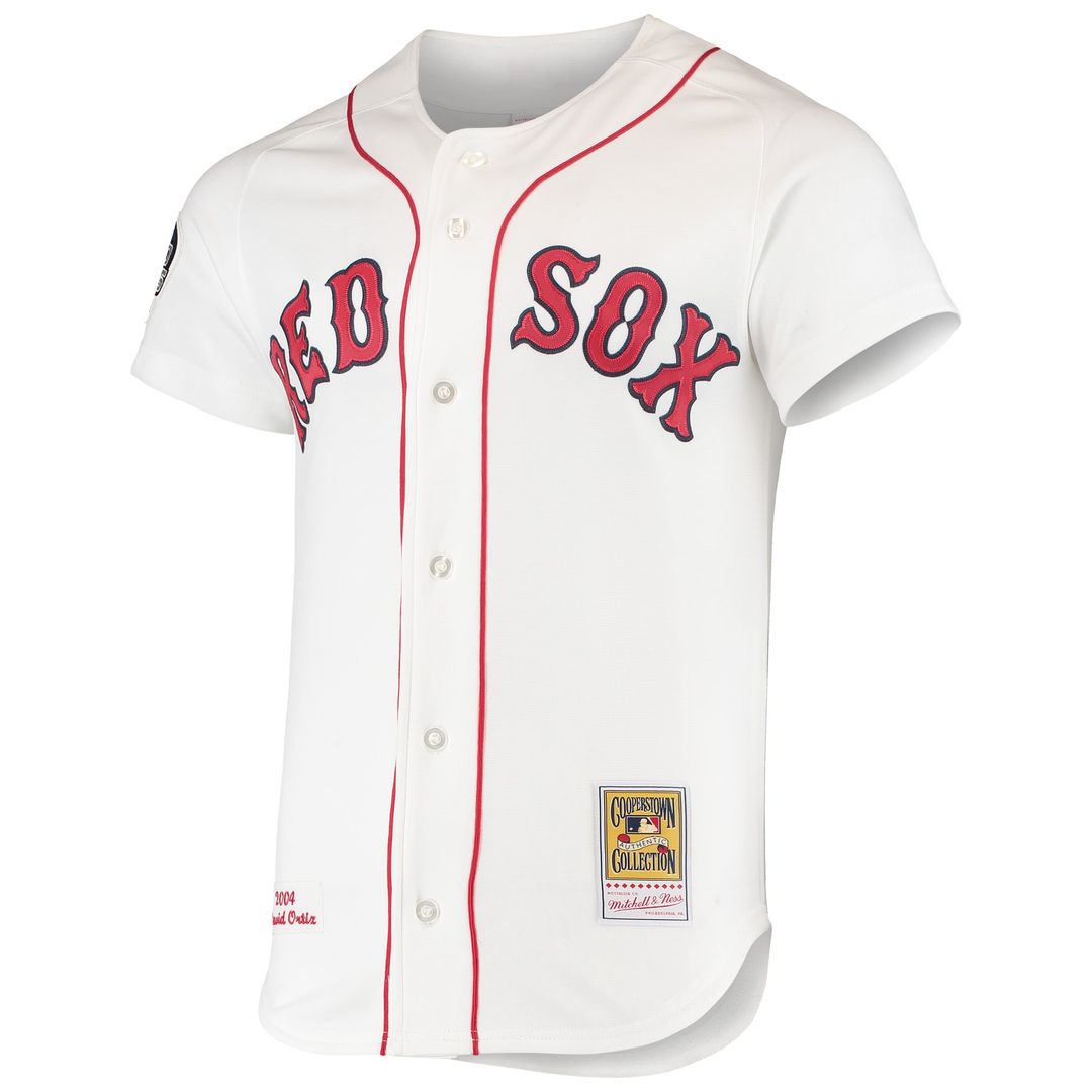 Boston Red Sox David Ortiz White 2004 Cooperstown Collection Home Authentic Baseball Jersey | MLB Baseball Jersey