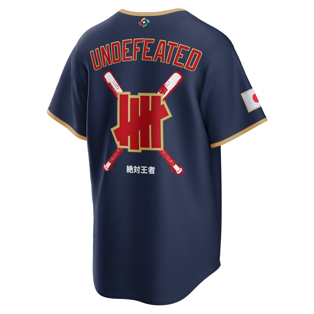Japan Baseball x Undefeated Navy 2026 World Baseball Classic Stadium Baseball Jersey | MLB Baseball Jersey