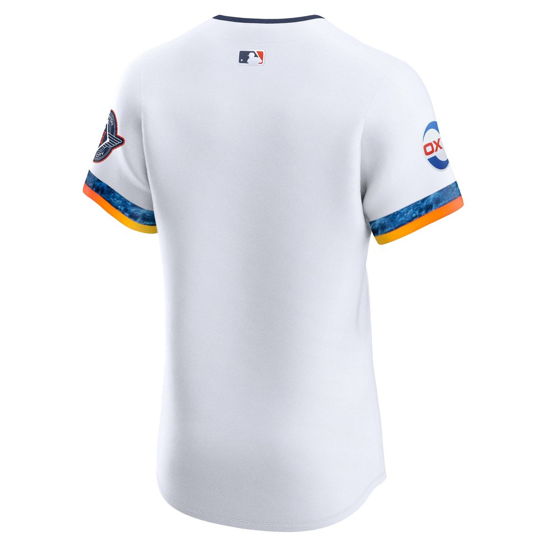 Houston Astros White 2025 City Connect Elite Baseball Jersey | MLB Baseball Jersey