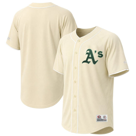 Athletics Stitches Cream Fashion Baseball Jersey