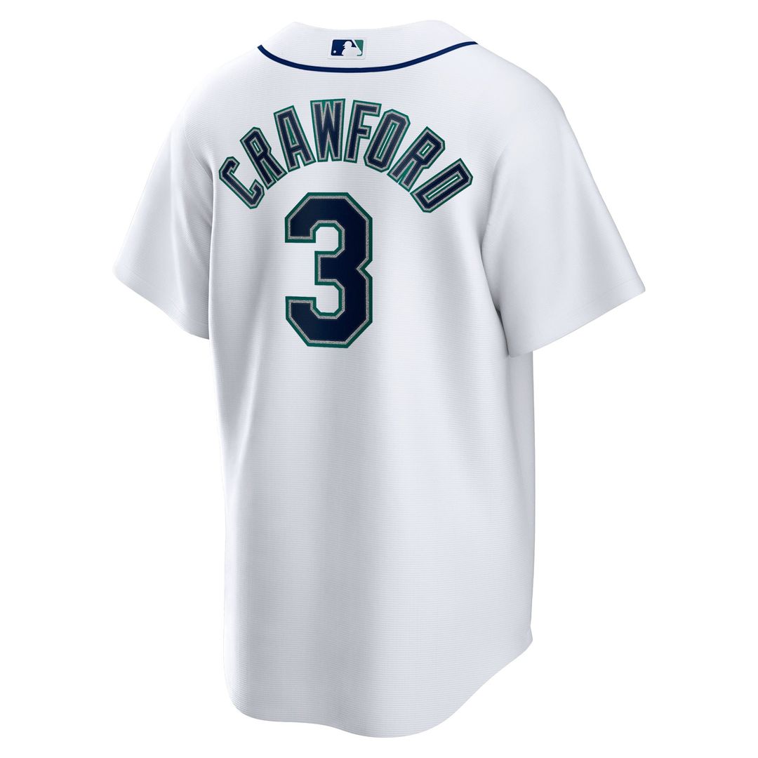 Seattle Mariners JP Crawford White Home Replica Baseball Jersey | MLB Baseball Jersey