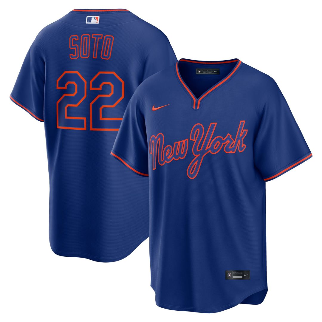 New York Mets Juan Soto Gray Road Replica Baseball Jersey | MLB Baseball Jersey