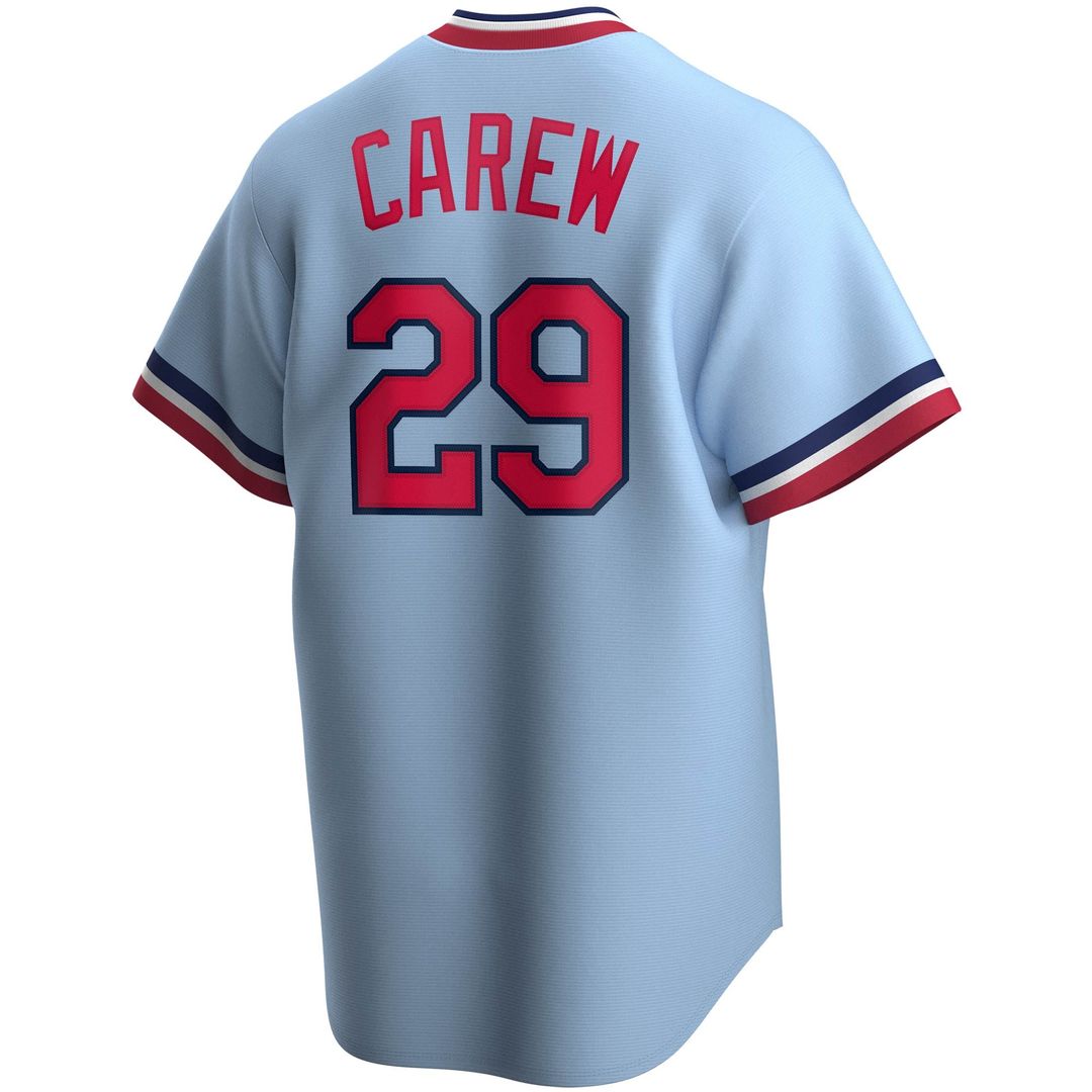 Minnesota Twins Rod Carew Light Blue Road Cooperstown Collection Baseball Jersey | MLB Baseball Jersey