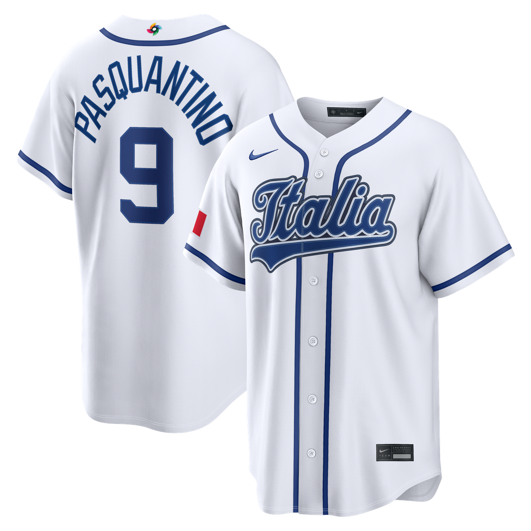 Italy Baseball Vinnie Pasquantino White 2026 World Baseball Classic Home Stadium Baseball Jersey