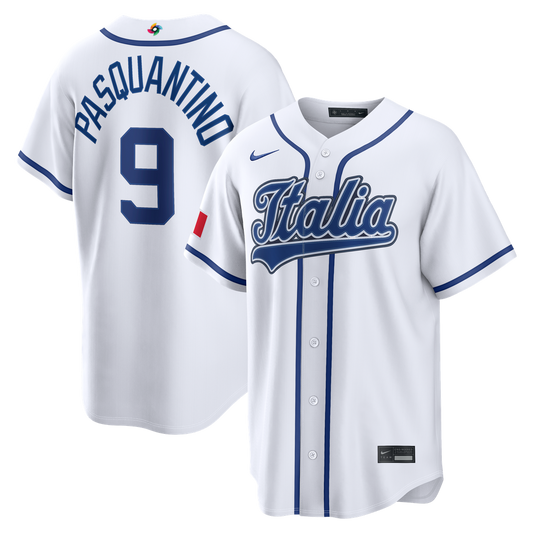 Italy Baseball Vinnie Pasquantino White 2026 World Baseball Classic Home Stadium Baseball Jersey
