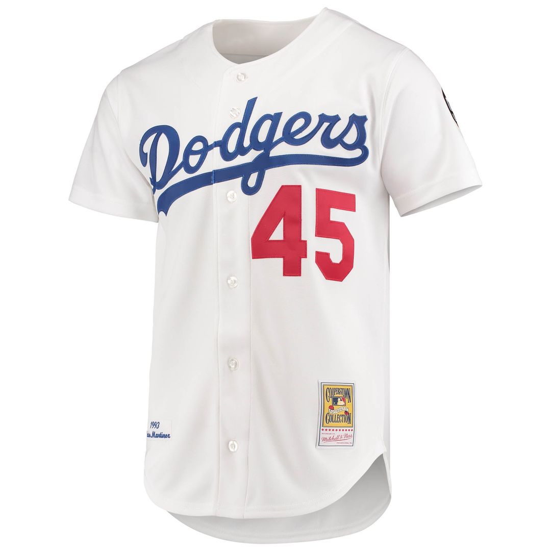 Los Angeles Dodgers Pedro Martinez White 1993 Cooperstown Collection Home Authentic Baseball Jersey | MLB Baseball Jersey