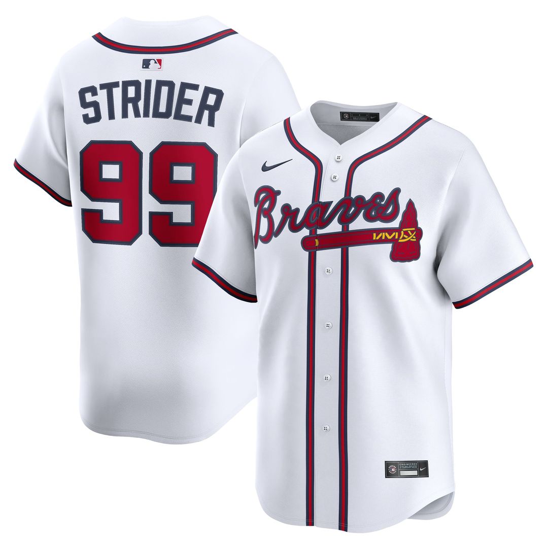 Atlanta Braves Spencer Strider White Home Limited Baseball Jersey