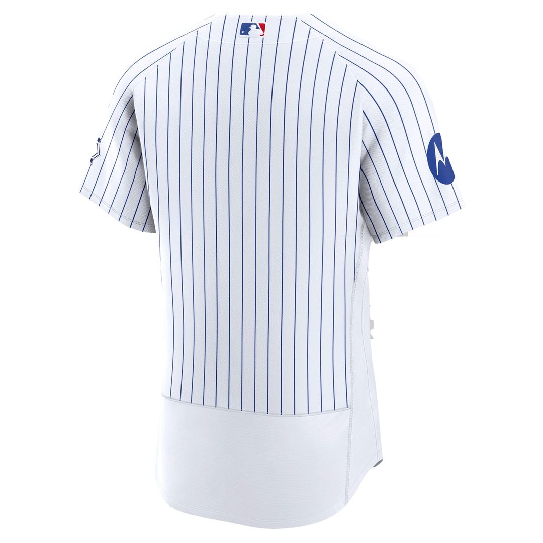 Chicago Cubs White Home Sponsor Patch Authentic Baseball Jersey | MLB Baseball Jersey