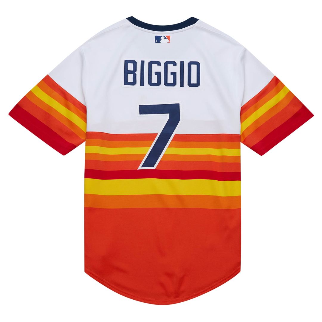 Houston Astros Craig Biggio White 2004 Cooperstown Collection Authentic Throwback Baseball Jersey | MLB Baseball Jersey