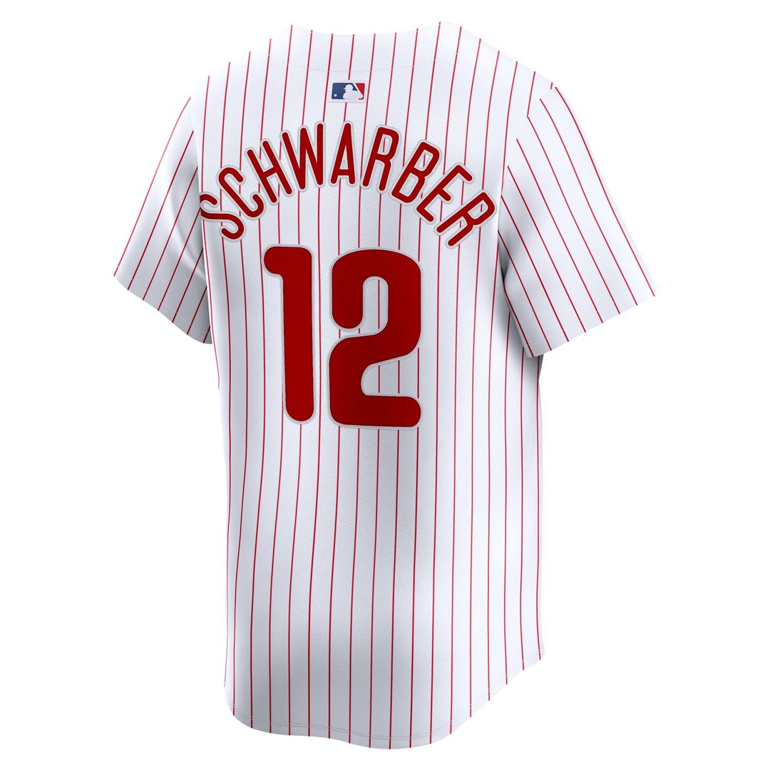 Philadelphia Phillies Kyle Schwarber White Home Limited Baseball Jersey | MLB Baseball Jersey