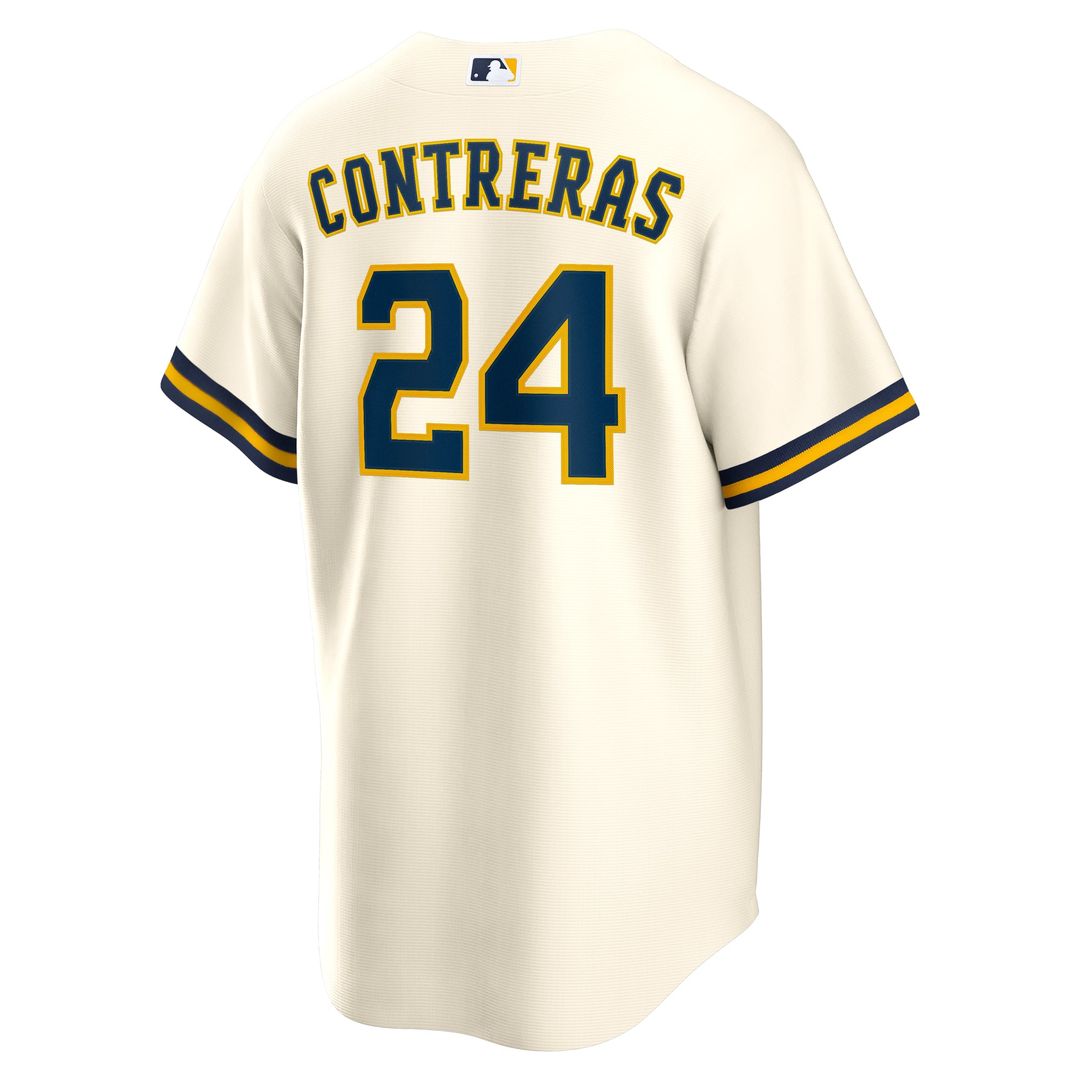 Milwaukee Brewers William Contreras Cream Home Replica Baseball Jersey | MLB Baseball Jersey