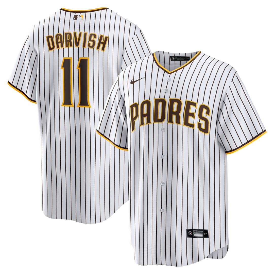 San Diego Padres Yu Darvish White Home Replica Baseball Jersey