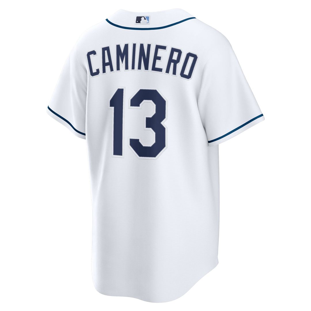 Tampa Bay Rays Junior Caminero White Home Replica Baseball Jersey | MLB Baseball Jersey