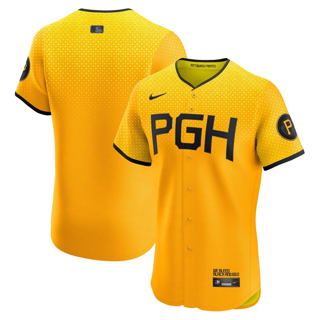 Pittsburgh Pirates Gold City Connect Elite Baseball Jersey