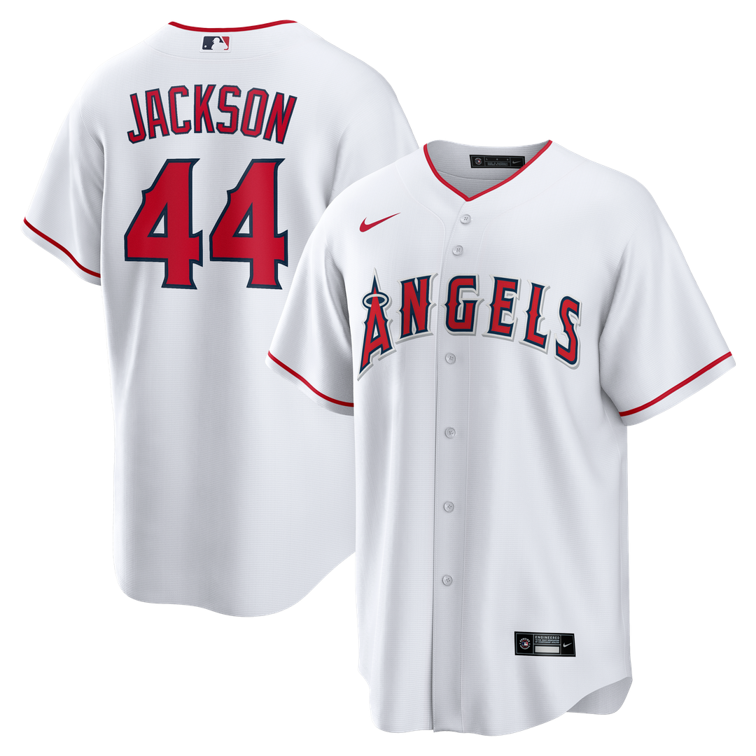 Los Angeles Angels Reggie Jackson White Home Retired Player Replica Baseball Jersey