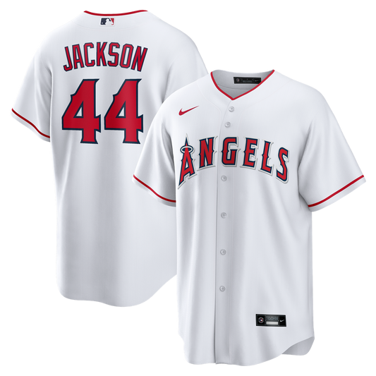 Los Angeles Angels Reggie Jackson White Home Retired Player Replica Baseball Jersey