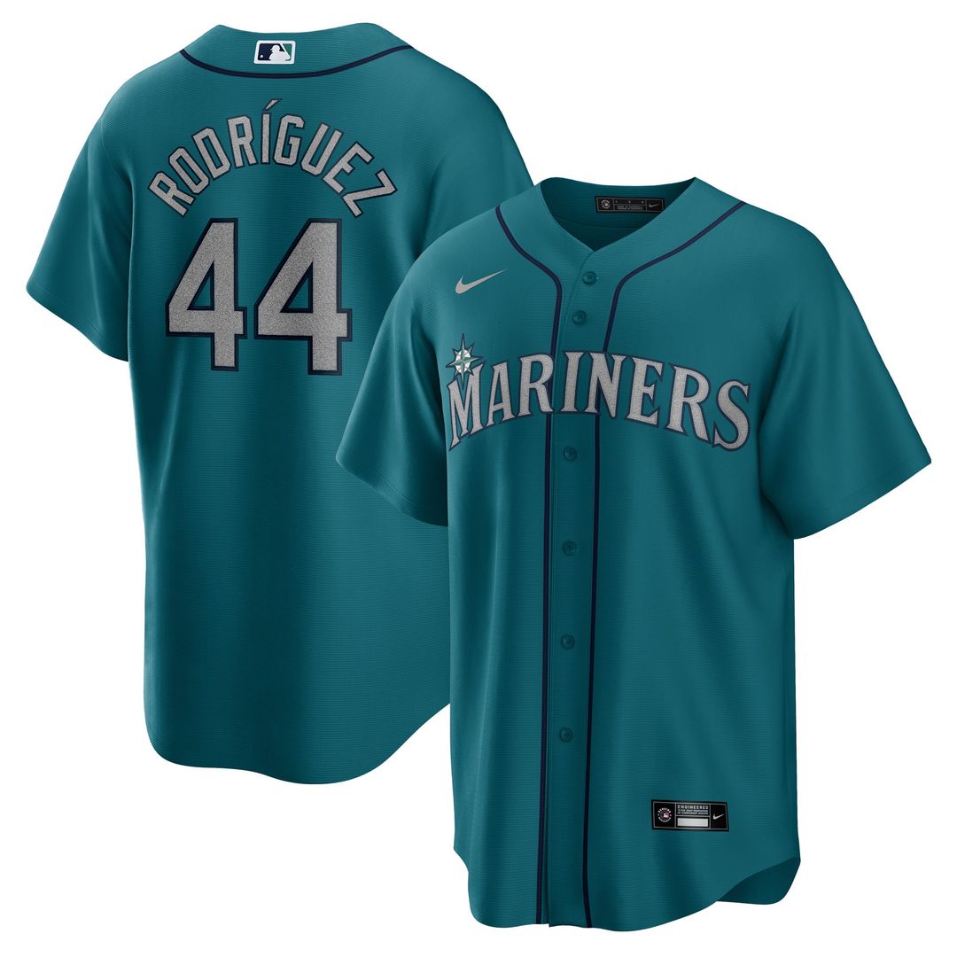 Seattle Mariners Julio Rodríguez Teal Official Replica Baseball Jersey