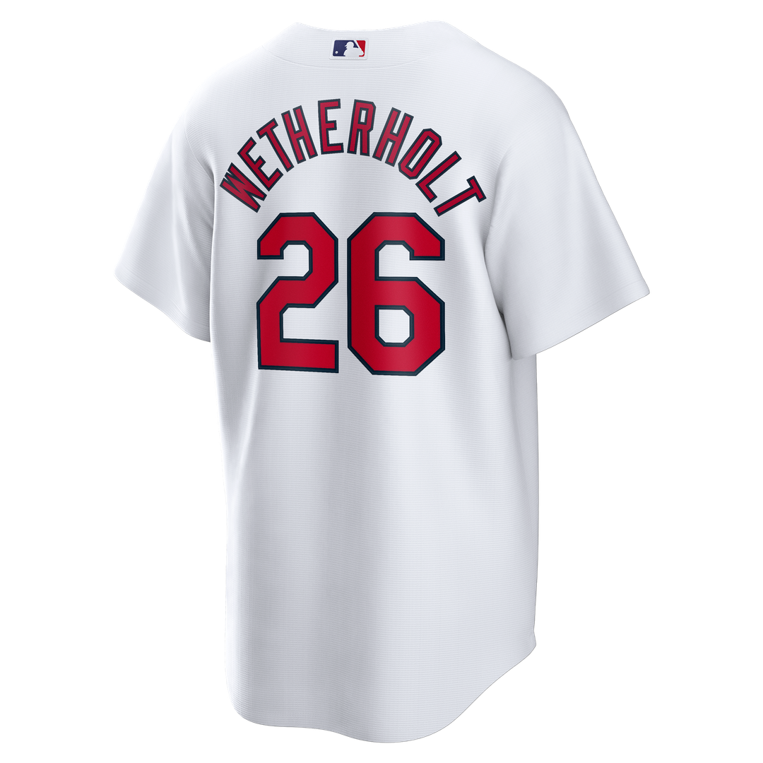 St. Louis Cardinals JJ Wetherholt White Home Replica Baseball Jersey | MLB Baseball Jersey
