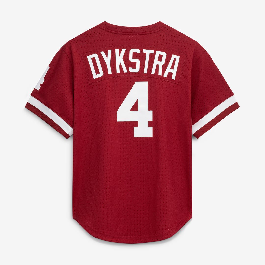 Philadelphia Phillies Lenny Dykstra Scarlet Authentic Batting Practice Baseball Jersey | MLB Baseball Jersey