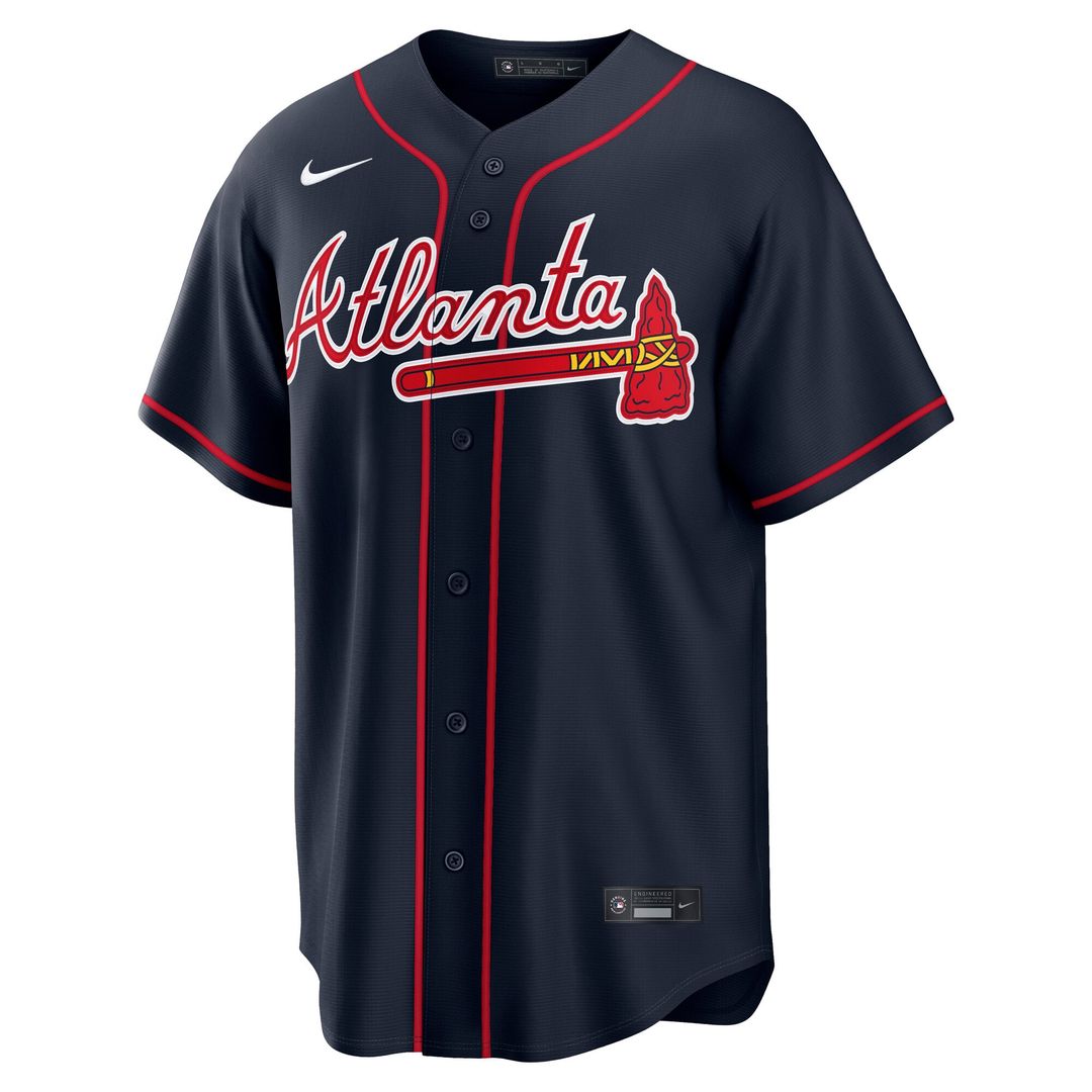 Atlanta Braves Austin Riley Navy Alternate Replica Baseball Jersey | MLB Baseball Jersey