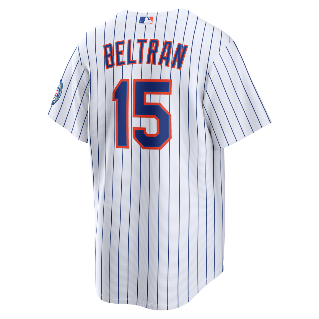 New York Mets Carlos Beltran White Home Replica 2026 Hall of Fame Patch Baseball Jersey | MLB Baseball Jersey