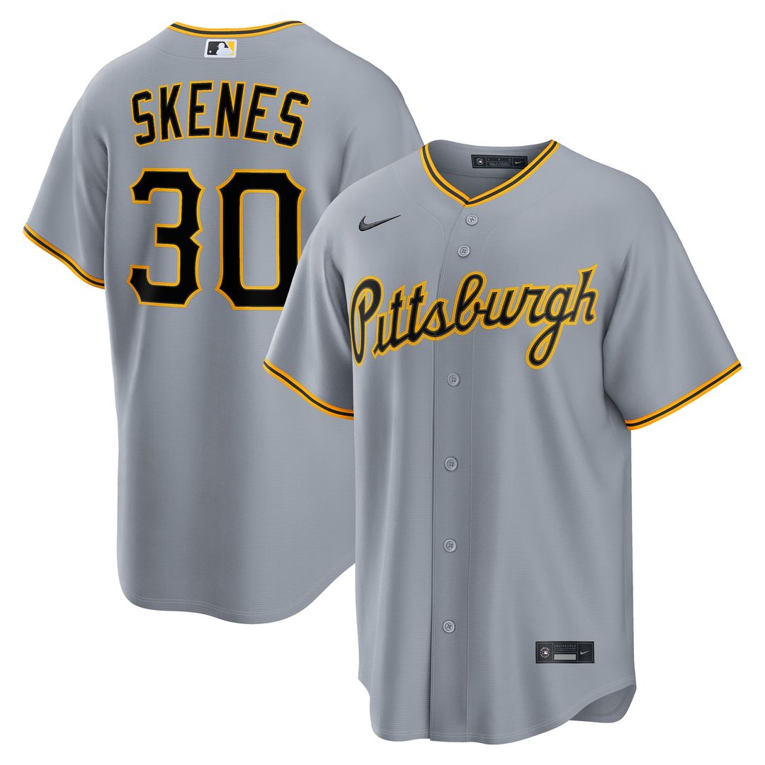 Pittsburgh Pirates Paul Skenes Gray Road Replica Baseball Jersey
