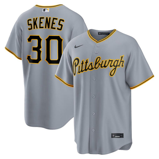 Pittsburgh Pirates Paul Skenes Gray Road Replica Baseball Jersey
