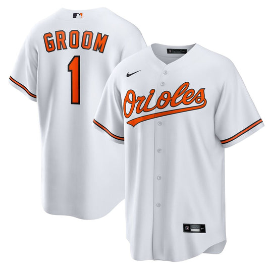 Baltimore Orioles White #1 Groom Home Replica Baseball Jersey