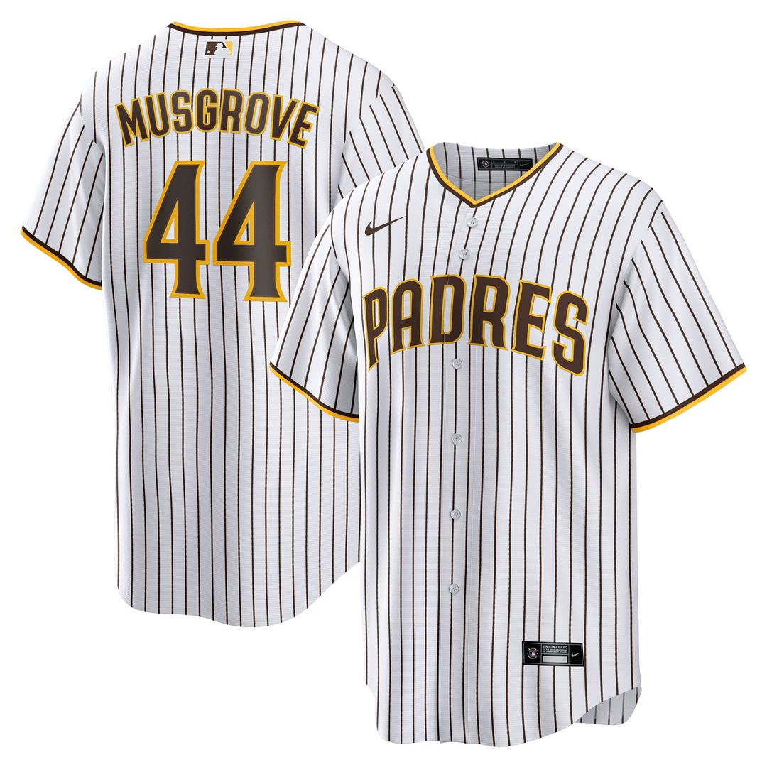 San Diego Padres Joe Musgrove White Home Replica Baseball Jersey