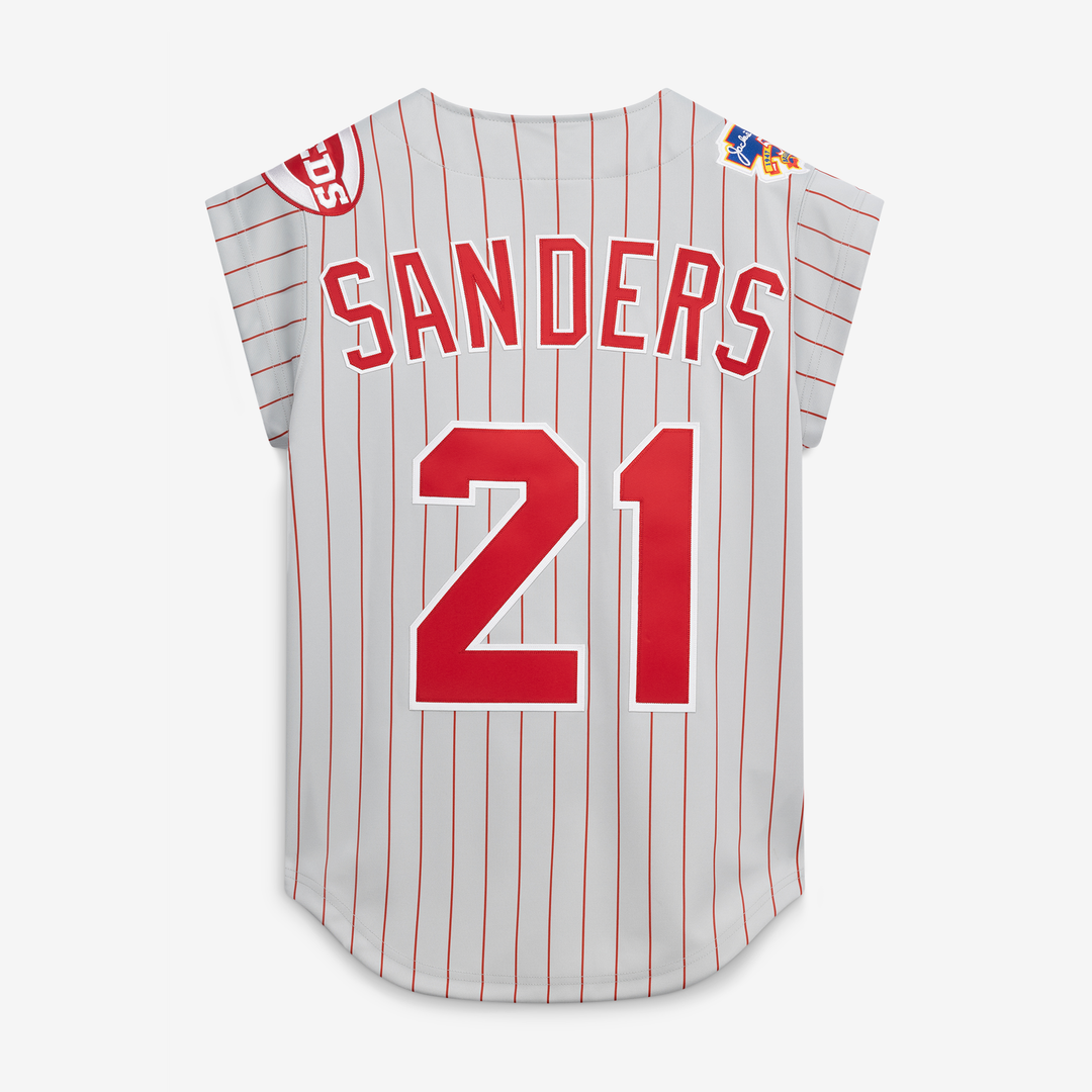 Cincinnati Reds Deion Sanders Gray 1997 Authentic Baseball Jersey | MLB Baseball Jersey