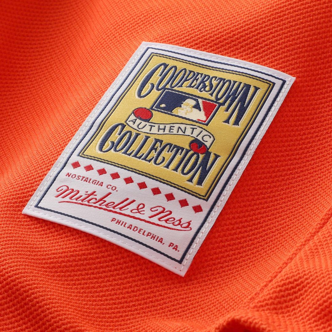 New York Mets Mike Piazza Orange Cooperstown Collection Mesh Batting Practice Button-Up Baseball Jersey | MLB Baseball Jersey