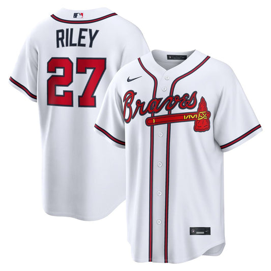 Atlanta Braves Austin Riley White Home Replica Baseball Jersey