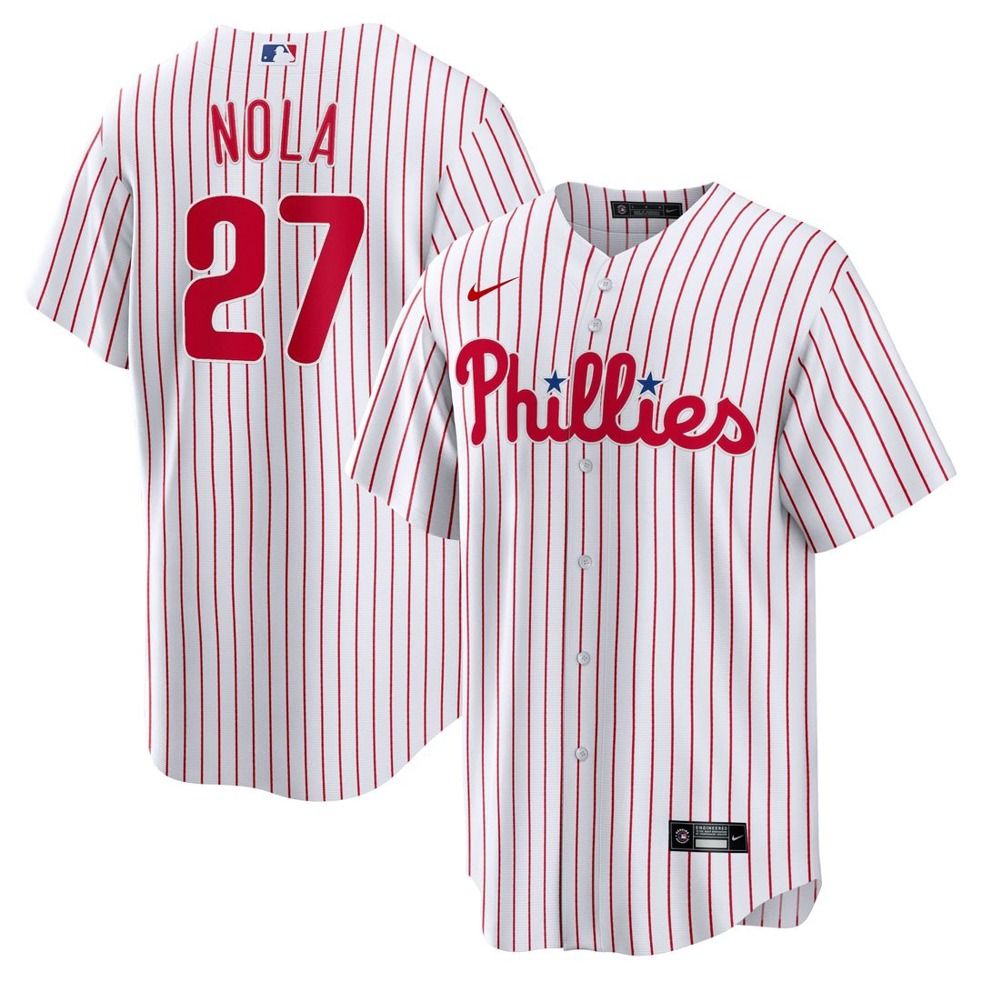 Philadelphia Phillies Aaron Nola White Home Replica Player Name Baseball Jersey
