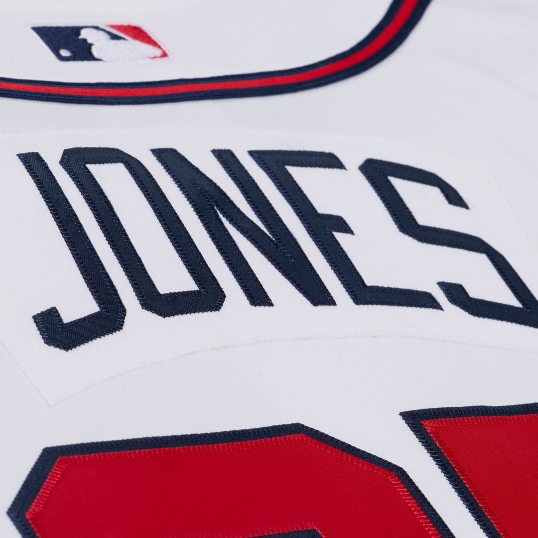 Atlanta Braves Andruw Jones White 2005 Authentic Baseball Jersey | MLB Baseball Jersey