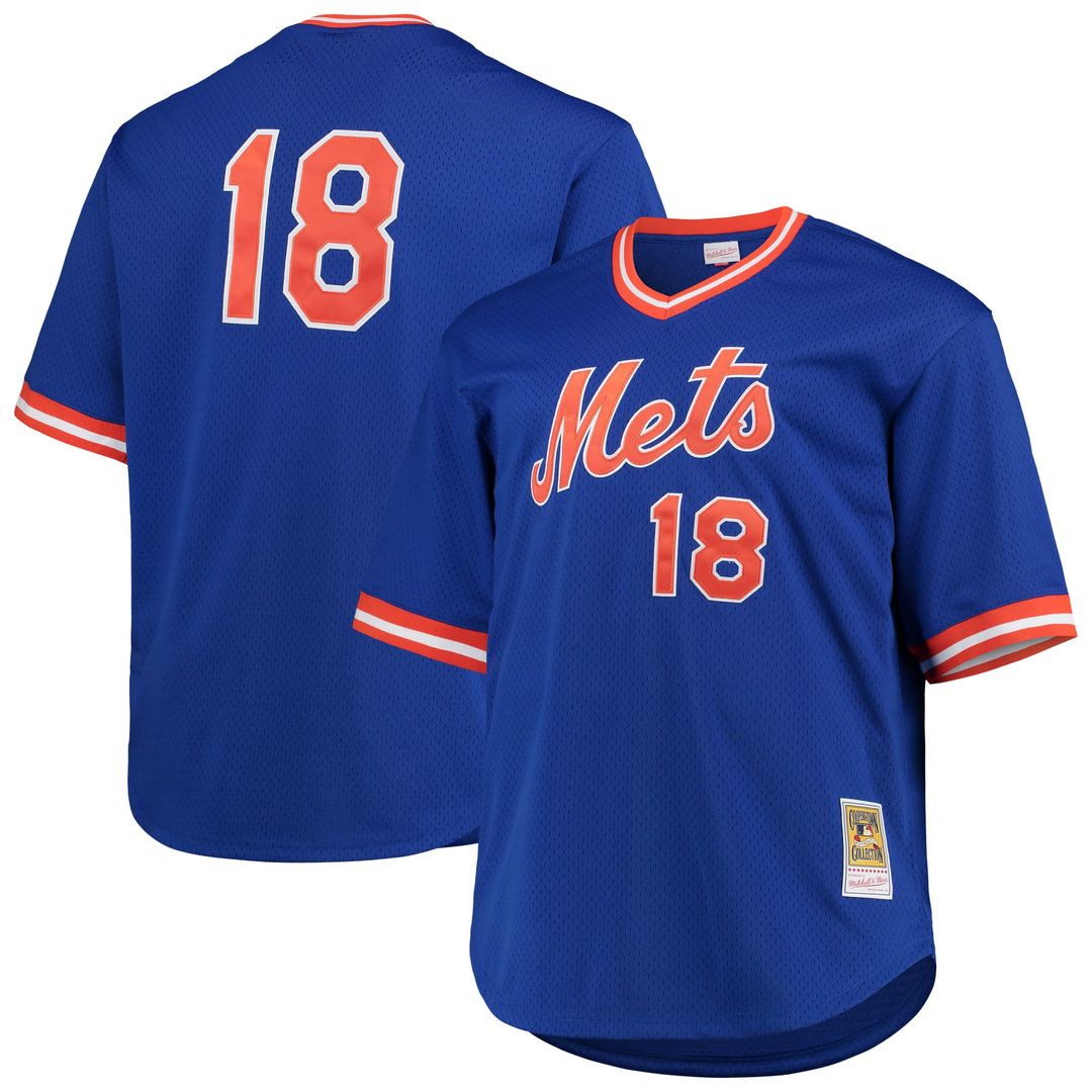 New York Mets Darryl Strawberry Royal Big & Tall Cooperstown Collection Mesh Batting Practice Baseball Jersey
